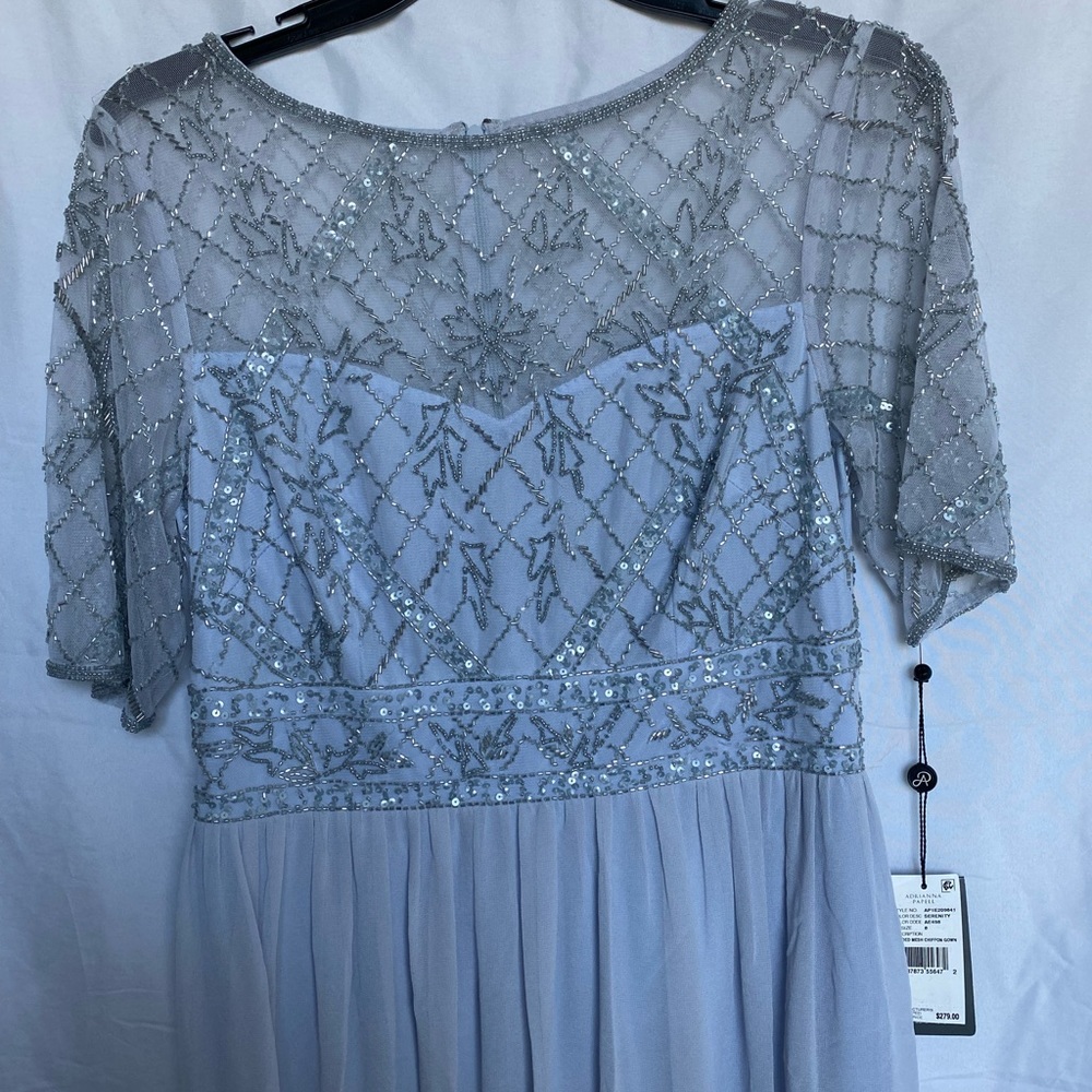 NWT Adrianna Papell Beaded Gown Size 8 - Picture 8 of 12